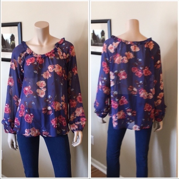 Sundance Silk River Blossoms Top. D/A133/M - Picture 2 of 6